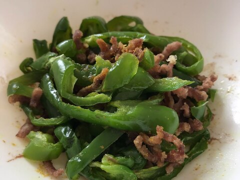 レンジで♪ピーマンと牛ひき肉のカレー煮